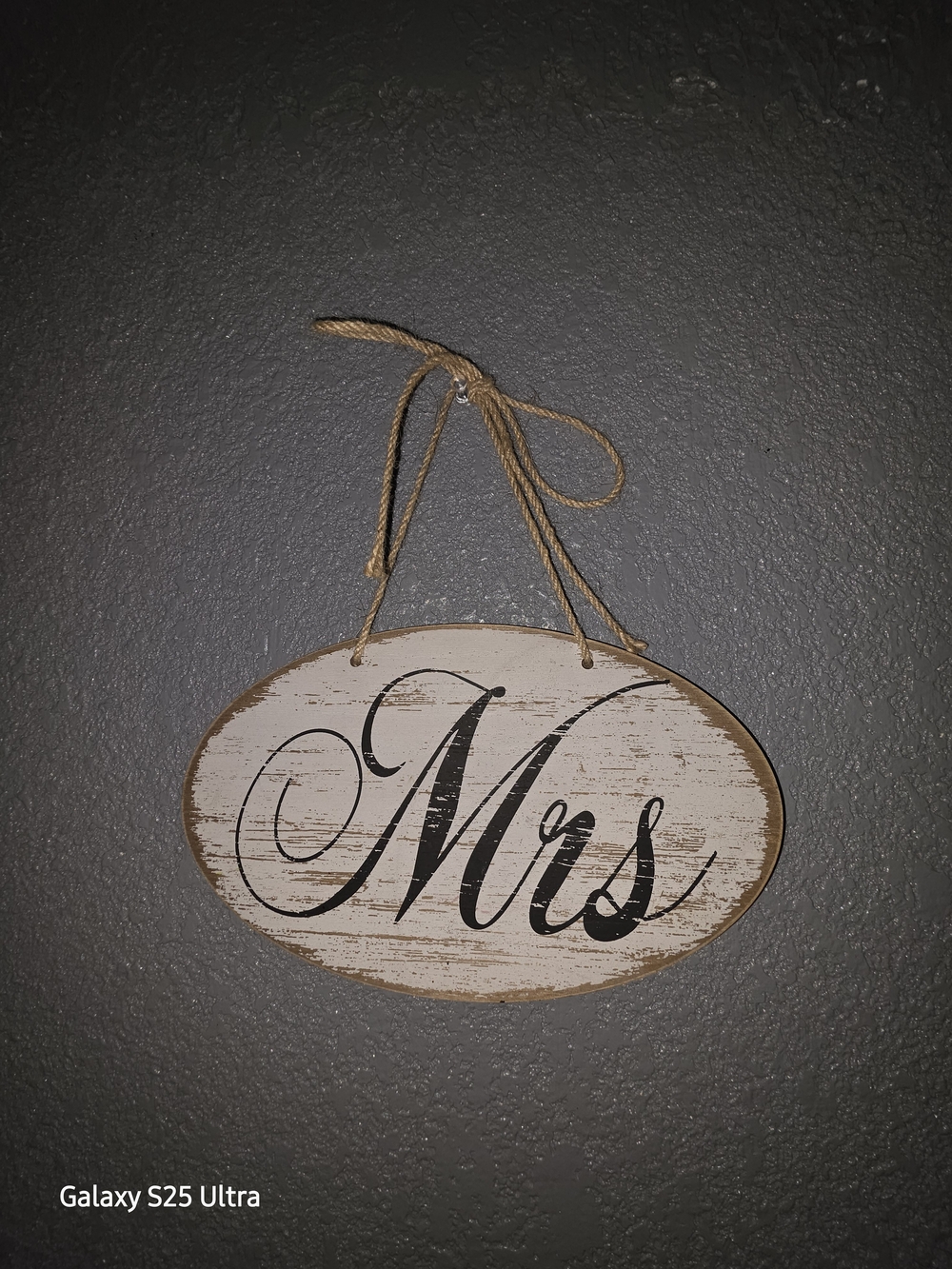 Rustic "Mr" and "Mrs" Hanging Signs - White Script - Picture 3 of 3